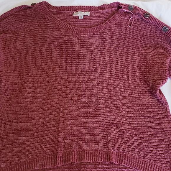 Misia Curvy 2x Burgundy Sweater Plus Women 3/4 Batwing Sleeve - Picture 1 of 4
